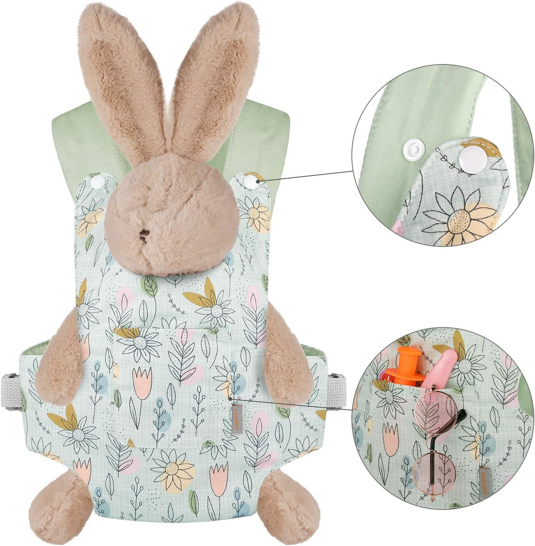 GAGAKU Puppentrage Puppenzubehör Babypuppentrage Kuscheltierträger mit verstellbaren Trägern für Kin