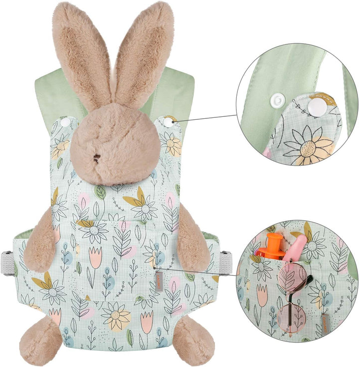 GAGAKU Puppentrage Puppenzubehör Babypuppentrage Kuscheltierträger mit verstellbaren Trägern für Kin
