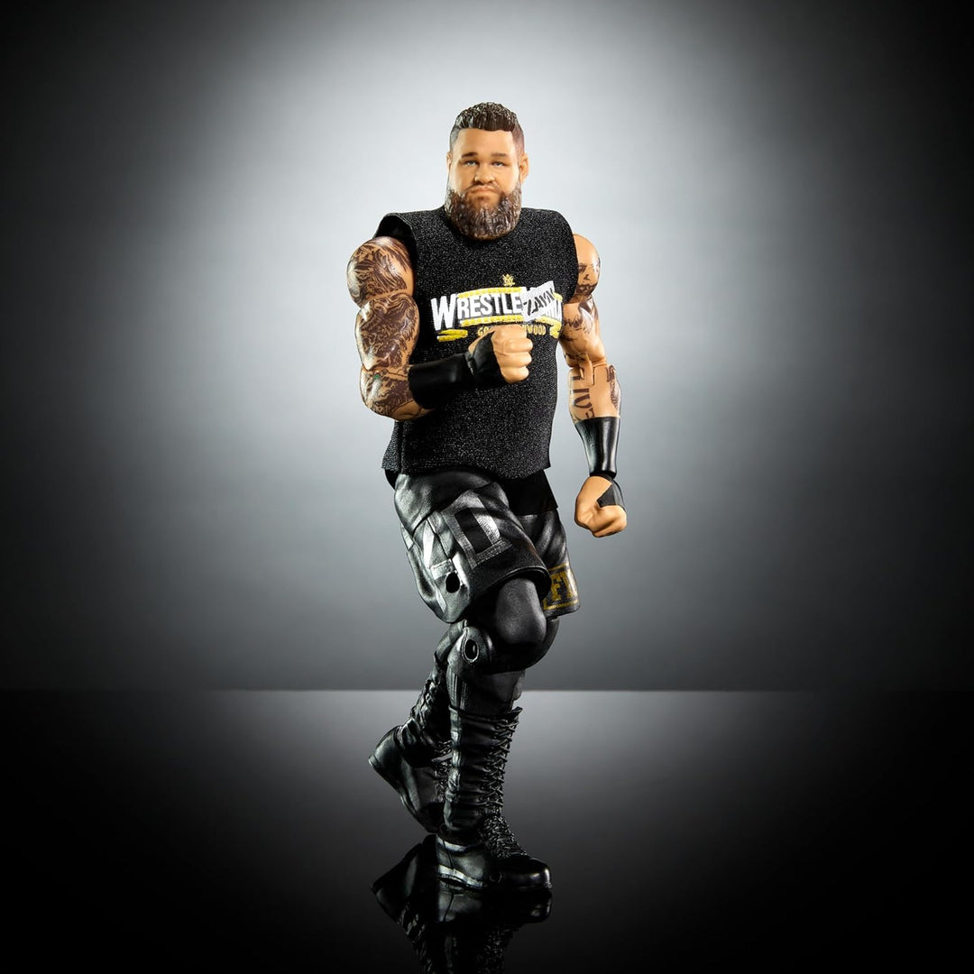 Mattel WWE Ultimate Edition Actionfigur & Zubehör, 15,2 cm Kevin Owens Sammelset, austauschbare Köpf
