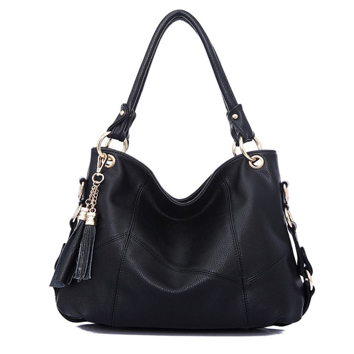FiveloveTwo Dame Top-Handgriff Tasche Schultertasche Satchel Handtaschen Tote Taschen Geldbörse Schw