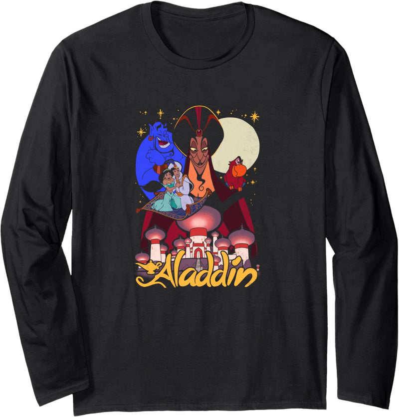 Disney Aladdin Group Shot Poster Langarmshirt