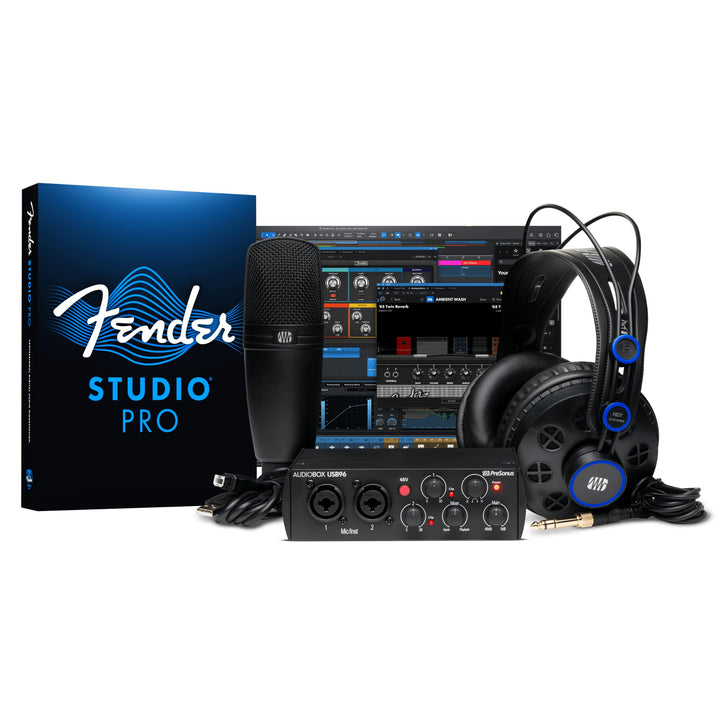 PreSonus AudioBox 96 Studio - 25-jährige Jubiläumsausgabe Interface, Mikrofon, Kopfhörer mit Softwar