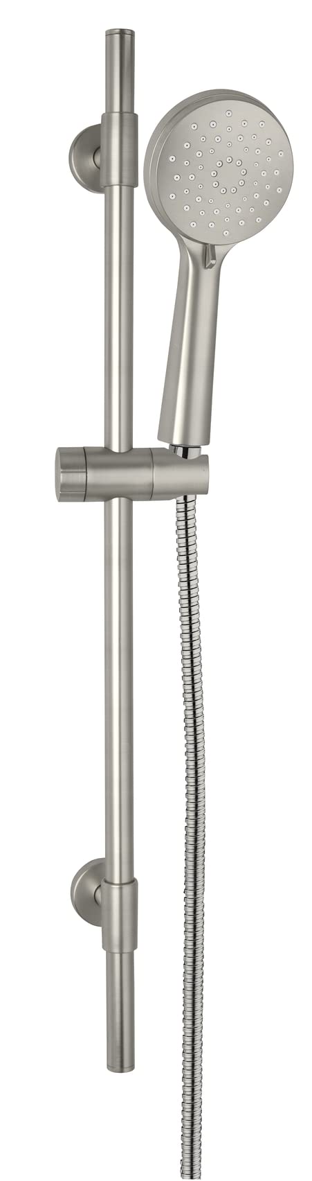 WENKO Brauseset Mod. Young Duschstange 66 cm Edelstahl gebürstet Duschkopf 3 Funktionen Duschschlauc