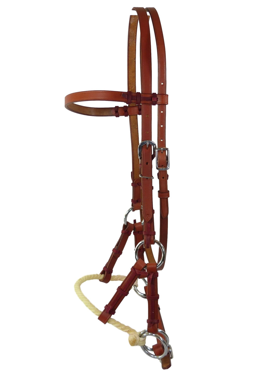Thor Equine Sidepull mit Single Rope Nasenriemen, Chesnut Chesnut Full, Chesnut Full