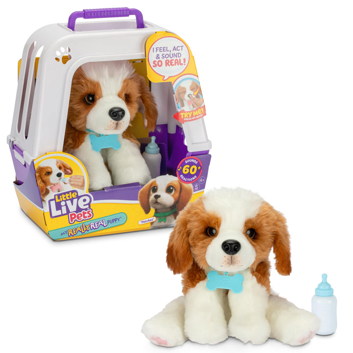 Little Live Pets My Really Real Puppy – Patches; Interaktiver Welpe; 60+ Geräusche/Reaktionen; reali