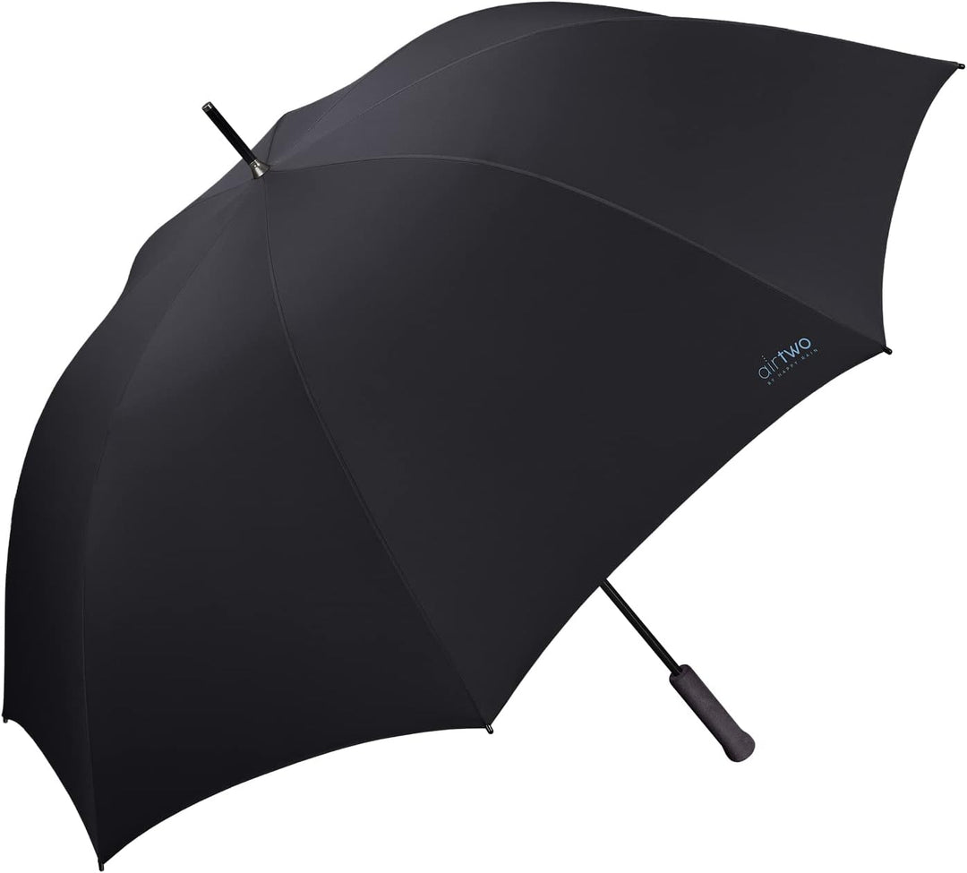 Happy Rain Airtwo Stockschirm schwarz, 60201, Schwarz