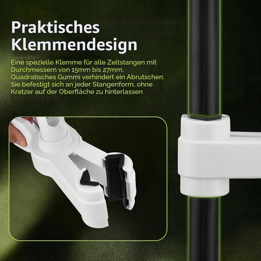 Grow Ventilator mit Clip, 20W Oszillierender Lüfter mit 2-Geschwindigkeiten, 1.5m Kabel, 20cm Durchm
