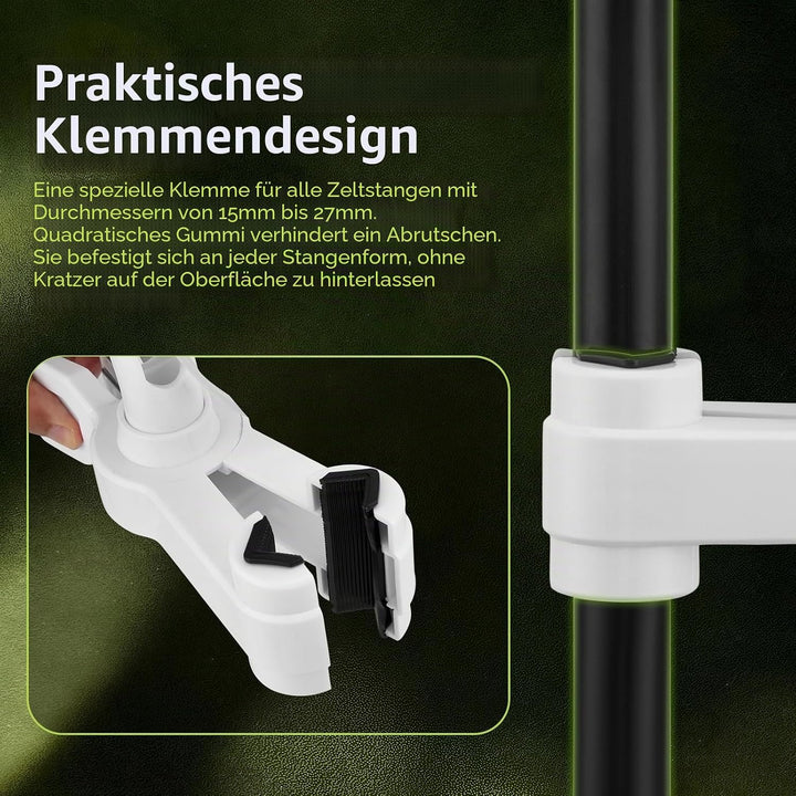 Grow Ventilator mit Clip, 20W Oszillierender Lüfter mit 2-Geschwindigkeiten, 1.5m Kabel, 20cm Durchm