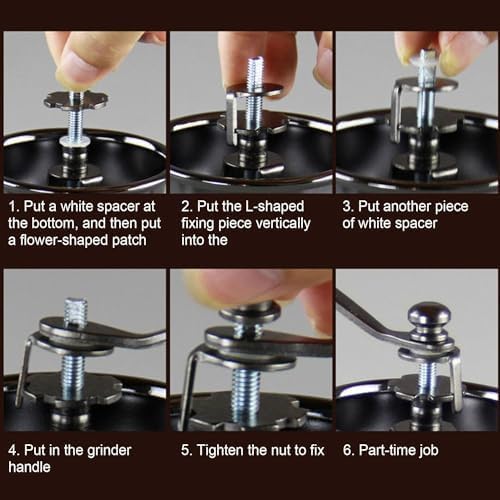 Manuelle Kaffeemühle, Kaffeebohnenmühle Handmühle Retro Stil Gusseisen Handkurbel Holzschublade Bohn