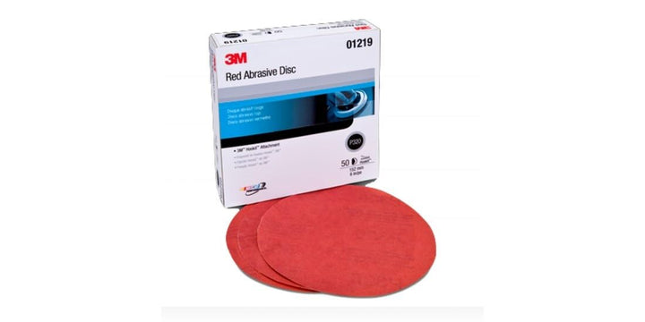 3M Hookit Red Abrasive, 01219, 15,2 cm, P320, 50 Scheiben pro Karton, Ø 6, 50 Stück Güteklasse :P320