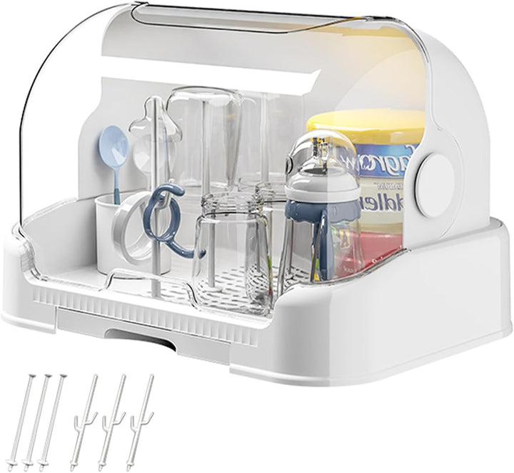 Babyflaschen Organizer, 15,7 -Zoll -Staubdicht von Babyflaschen Aufbewahrungsbox mit Deckel und abne