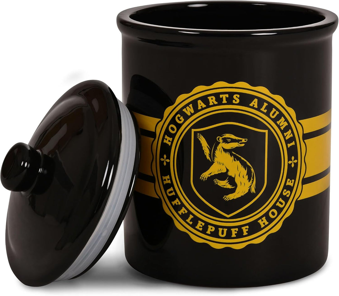 Elbenwald Harry Potter Hogwarts Alumni Keksdose Hufflepuff - 2,5 x 21,5 x 12,5 cm - mit Dachs Wappen
