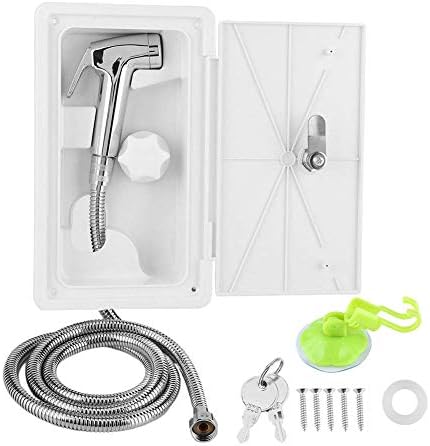 EBTOOLS RV-Dusche, Aussenduschkabine Heiss-Kaltschalter RV-Duschkopf mit 2 Schlüsseln Kit für Marine