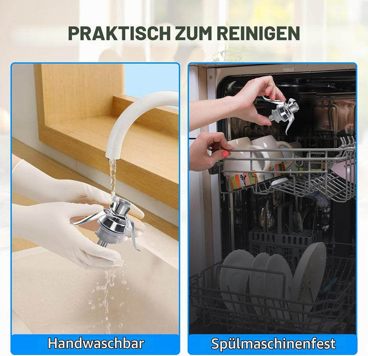 Mixmesser für Thermomix TM21, Messer aus Edelstahl Ersatz kompatibel mit Küchenmaschine, Ersatzmesse