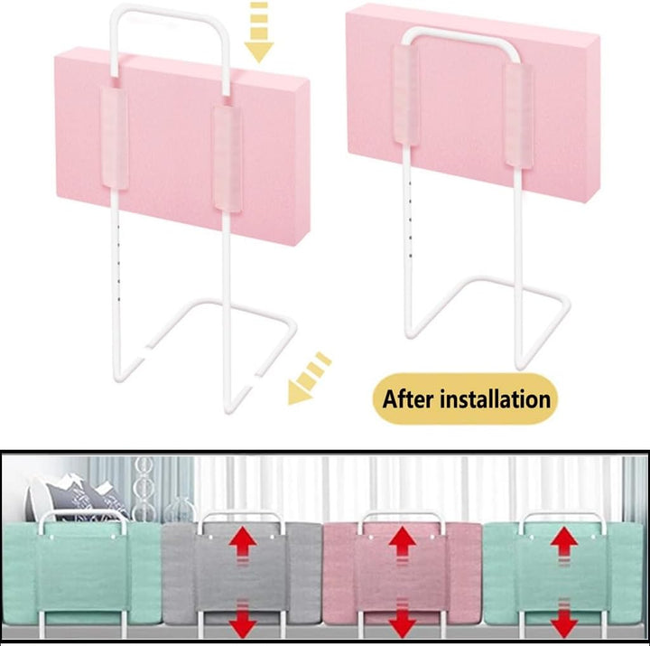 Bettgitter für Kinder, 60cm Rosa Rausfallschutz Bett, 5-Stufen Höhenverstellbar, für Kinderbetten, E