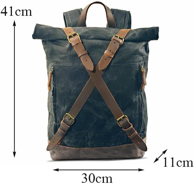 Motorrad Rucksack Craftride CR3 Canvas Tasche gewachst 13Ltr in schwarz