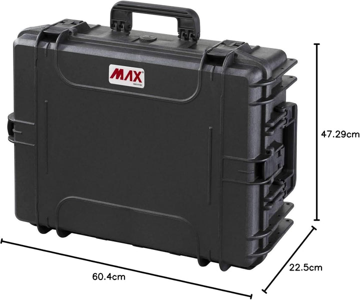 MAX MAX540H190TR.079 Koffer, wasserdicht, Schwarz 538 x 405 x 190 mm Leerer Trolley, 538 x 405 x 190