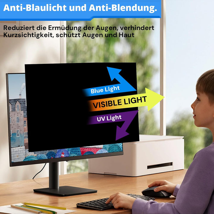 27 Zoll Computer Monitor Bildschirm Blickschutzfilter für 16:9 Seitenverhältnis Monitor, Abnehmbarer