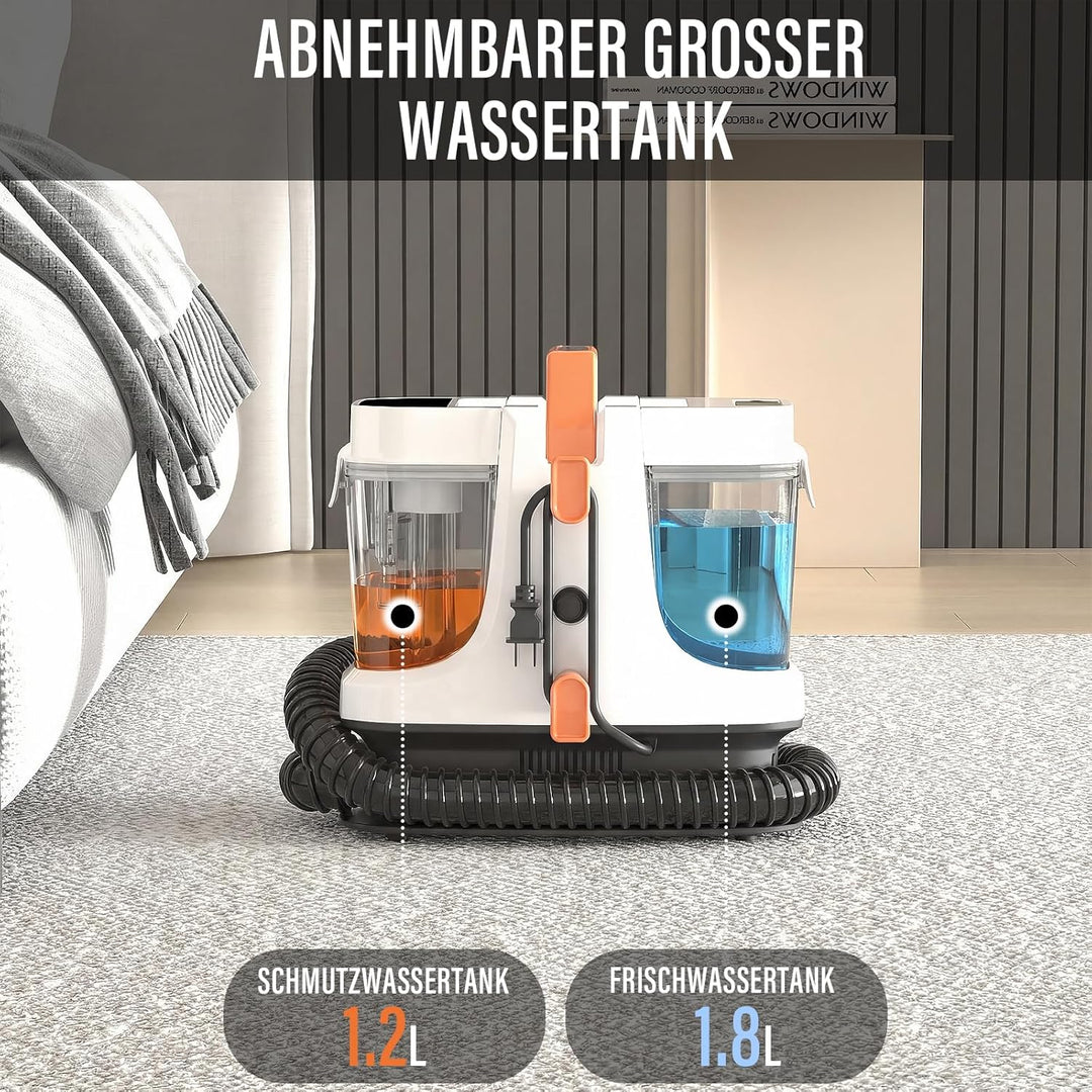 STARRYBOT Tragbare Teppich- &amp; Polsterreinigungsmaschine für Haustiere (Weiss), White