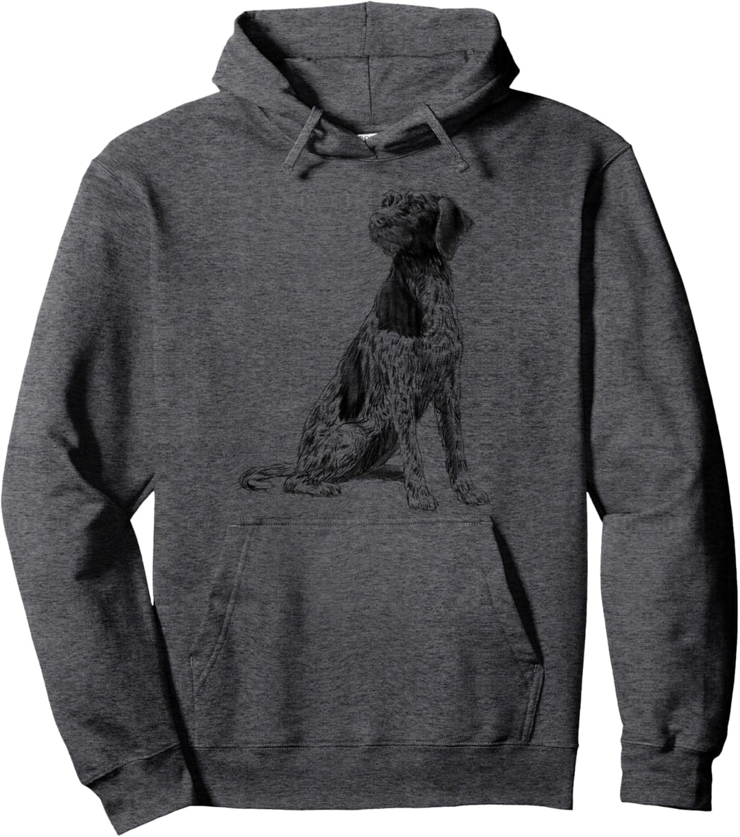Sitzender Jagdhund Deutsch Drahthaar Pullover Hoodie