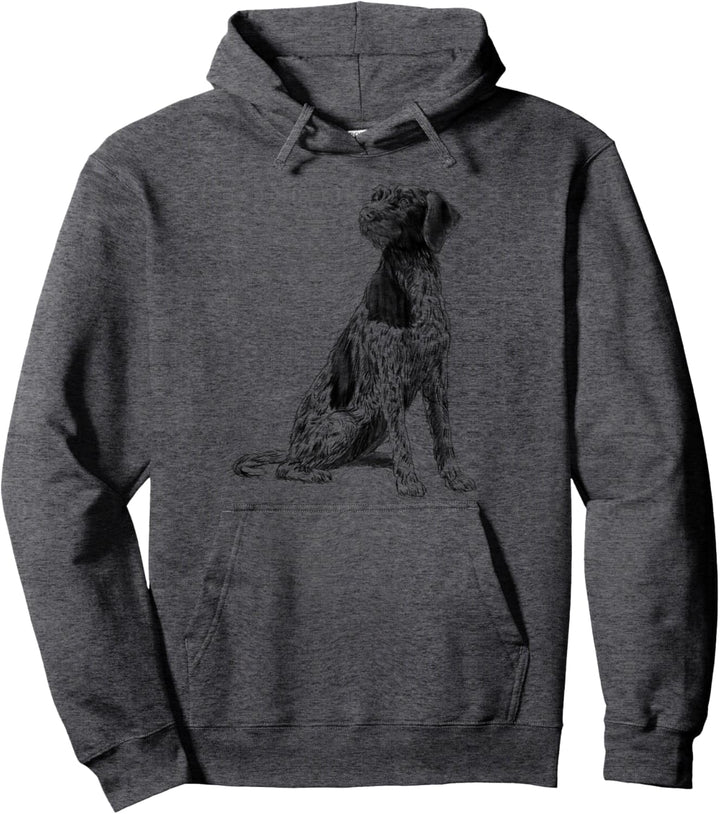 Sitzender Jagdhund Deutsch Drahthaar Pullover Hoodie