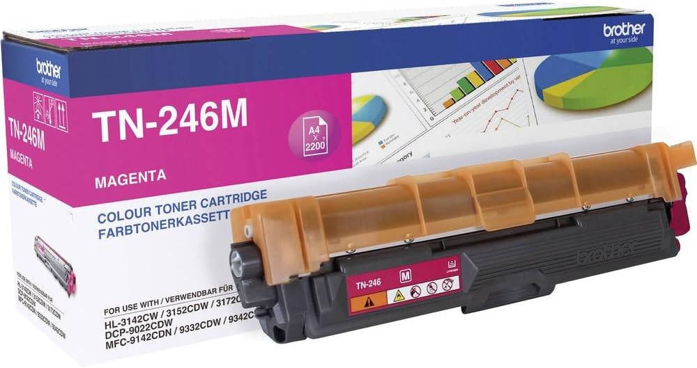 Brother TN246M Original Jumbo-Tonerkassette TN-246M magenta (für Brother HL-3142CW, HL-3152CDW, HL-3