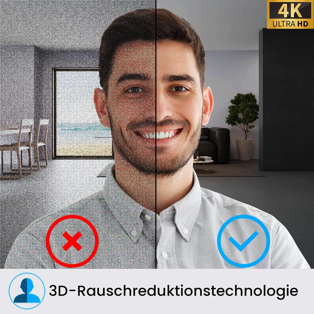 Angetube 4K-Streaming-Webcam mit KI-Tracking, HDR, Dual-AI-Mikrofone mit Geräuschunterdrückung, spez
