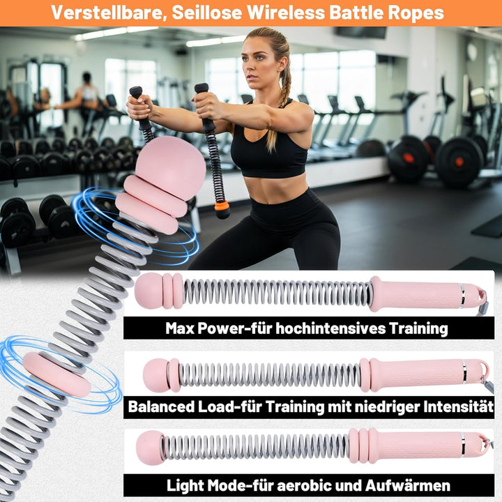 Weighted Battle Rope Without Rope 2 Pack Quiet Adjustable Ropeless Battle Ropes for full Body Traini