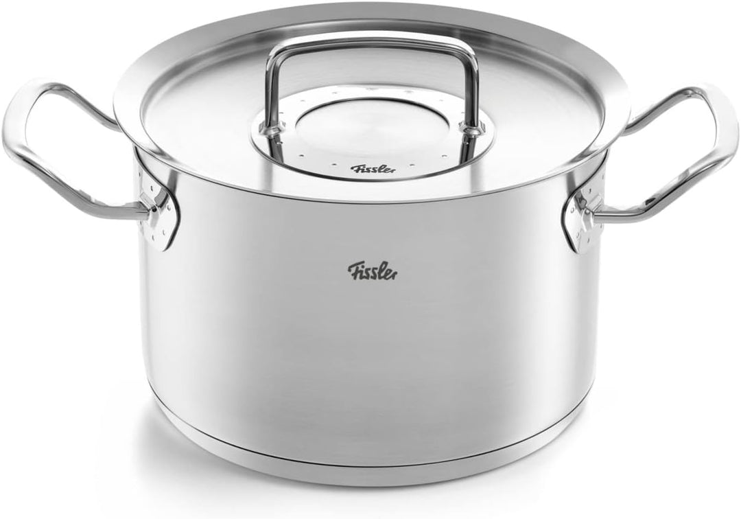 Fissler Original-Profi Collection / Edelstahl-Kochtopfset, 5-teilig, Topf mit Metall-Deckel (3 Kocht