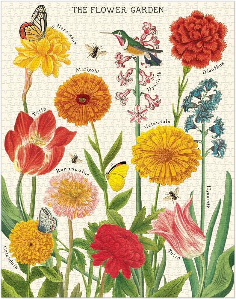 Cavallini 1000 Piece Puzzle, Flower Garden (PZL/FLRGRD)