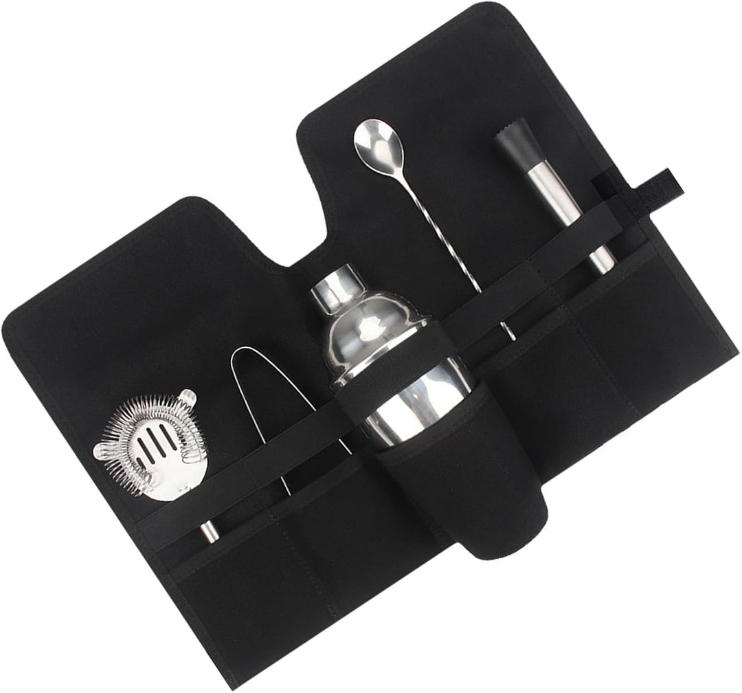 SEAFRONT Tragbares Cocktail -Set -Tasche Professionelles Mixologie Barkeeper Kit für Camping, Pickni