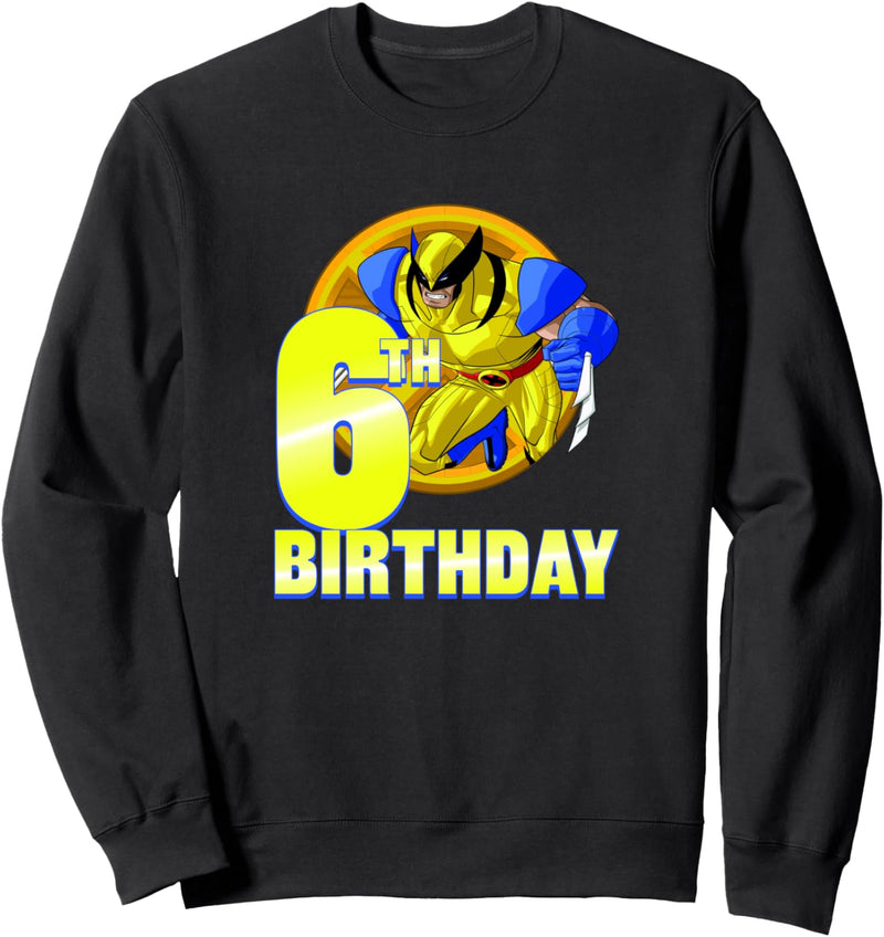 Marvel X-Men Wolverine 6th Birthday Badge Sweatshirt