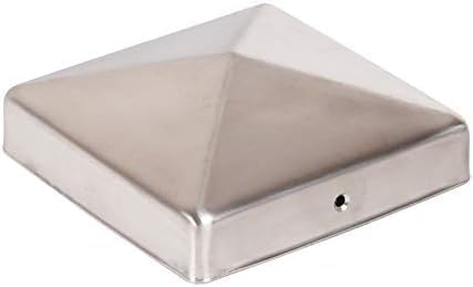 6 x Pfostenkappe Edelstahl Pyramide 91x91 mm – Rostfrei – Für Holzpfosten 90x90 mm – Pfostenabdeckun