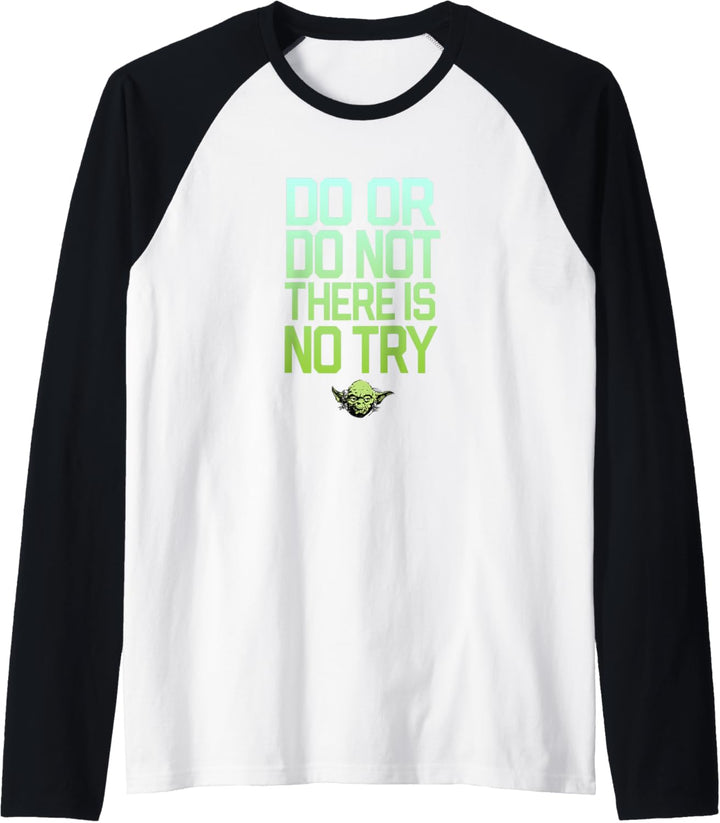 Star Wars Do Or Do Not There Is No Try Yoda Stamp Raglan