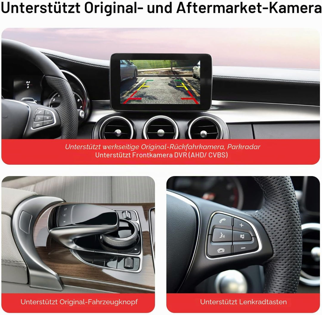Wireless CarPlay Nachrüst-Kit für Mercedes-Benz A/CLA/GLA/B/C/E/G/SL/V-Klasse (2014–2019) mit NTG 5.