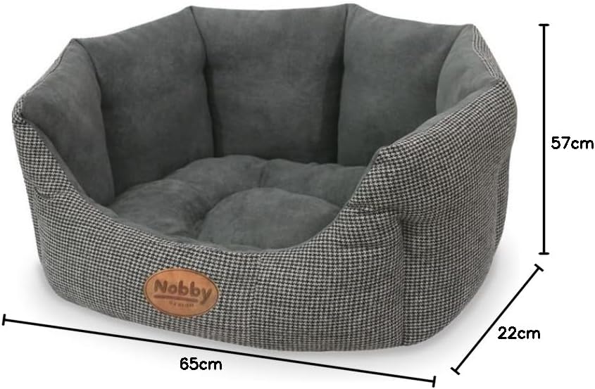 Nobby Komfort Bett oval "JOSI" grau L x B x H: 65 x 57 x 22 cm grau 65 x 57 x 22 cm, grau 65 x 57 x