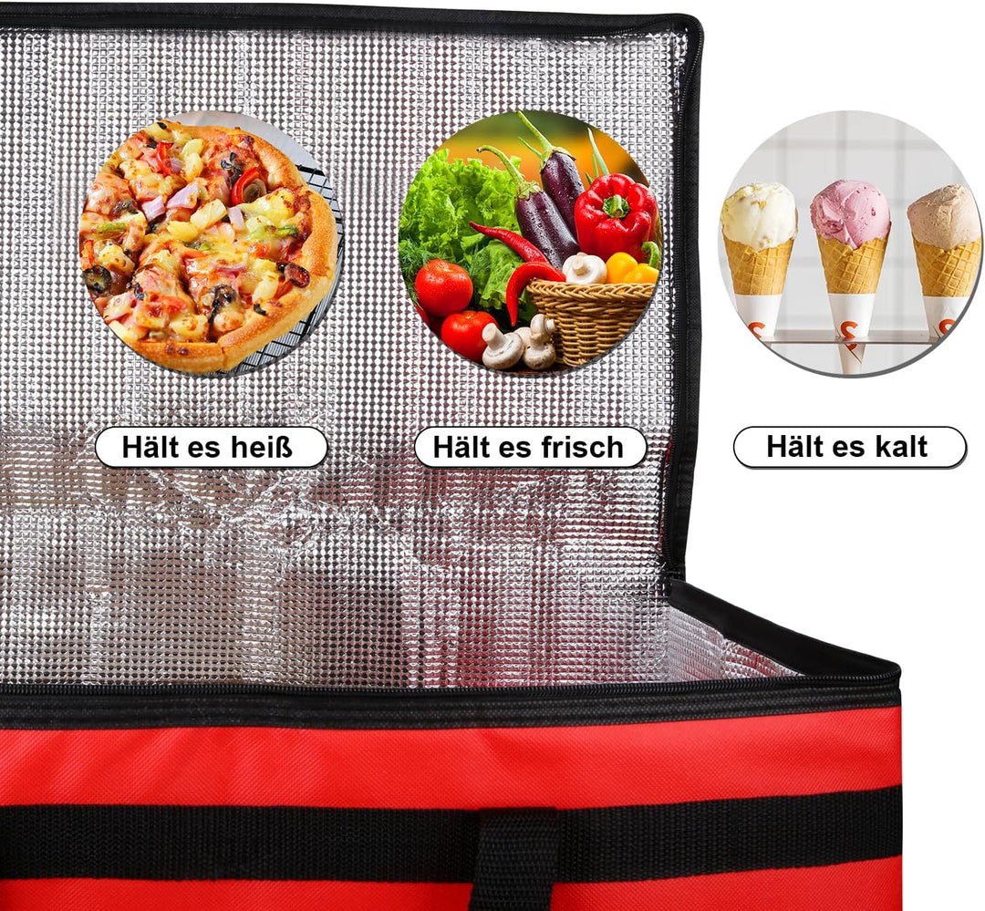musbus Kühltasche sehr hitzebeständig isoliert, für Catering hält Lebensmittel warm Therma graue Piz