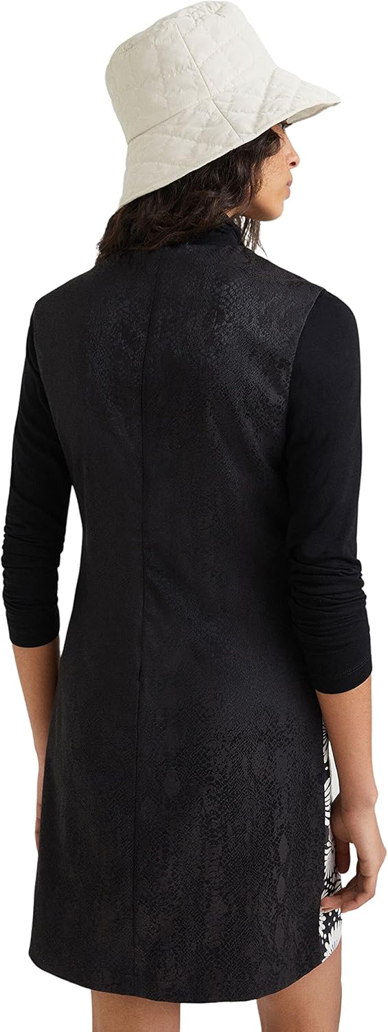 Desigual Damen Vest_hamburgo Casual Dress L Schwarz, L Schwarz