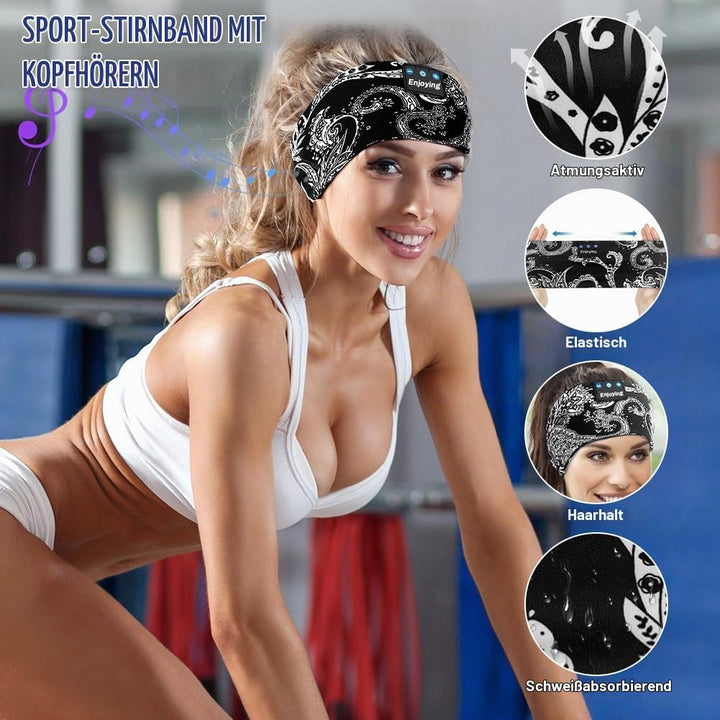 flintronic Schlafkopfhörer Bluetooth, Kabellose Schlaf Kopfhörer mit HD Stereo Lautsprecher für Männ