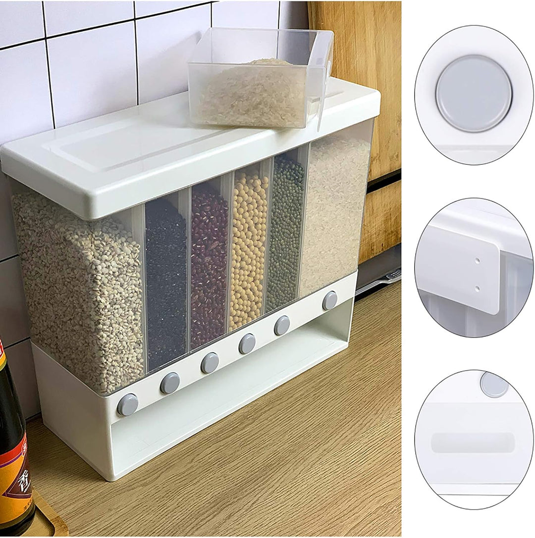 SHZICMY 6 In 1 Vorratsdosen Set Luftdicht Vorratsbehälter Plastik mit Deckel An der Wand Montierter