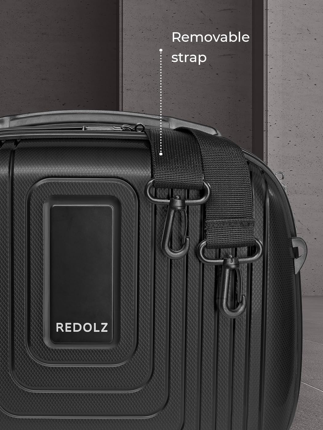REDOLZ Hartschalen Handgepäck Kosmetik-Koffer | Stabiles Beauty-Case mit Aufsteckfunktion |34 x 17 x