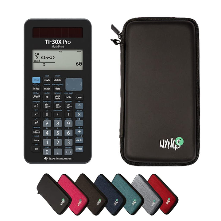 CALCUSO Sparpaket: TI-30X Pro MathPrint technisch-wissenschaftlicher Taschenrechner + WYNGS Schutzta