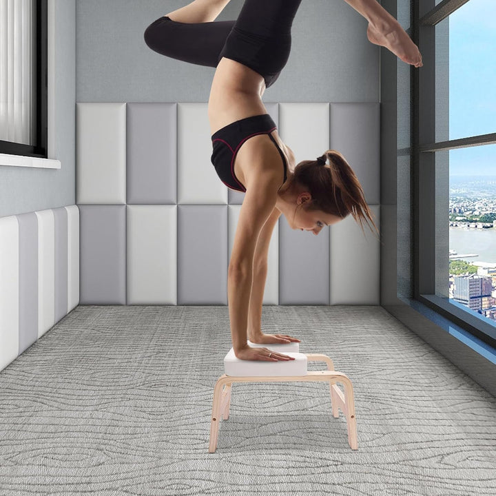 Yoga Kopfstandhocker Classic White - Sichere Inversionsbank für Anfänger und Profis zur Entspannung