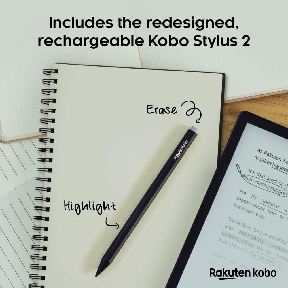 Kobo Elipsa 2E | eReader | 10.3” Glare-Free Touchscreen with ComfortLight PRO | Includes Kobo Stylus
