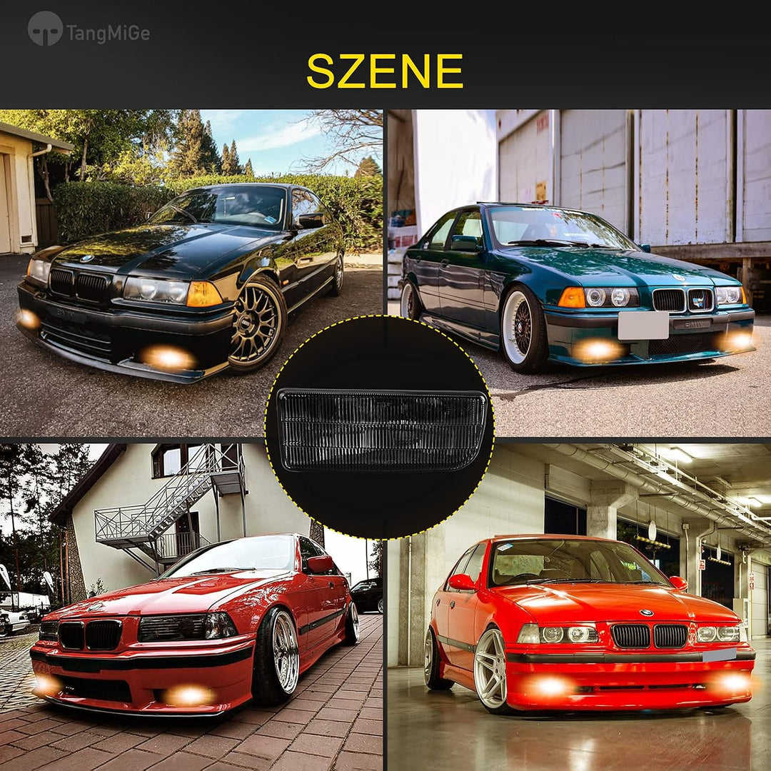 TangMiGe Nebelscheinwerfer für BMW E36 3er HB SDN WGN CPE CONV, (318i 318is 318ti 320i 323i 323is 32