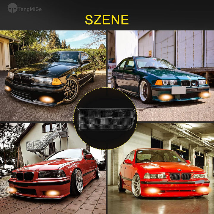 TangMiGe Nebelscheinwerfer für BMW E36 3er HB SDN WGN CPE CONV, (318i 318is 318ti 320i 323i 323is 32