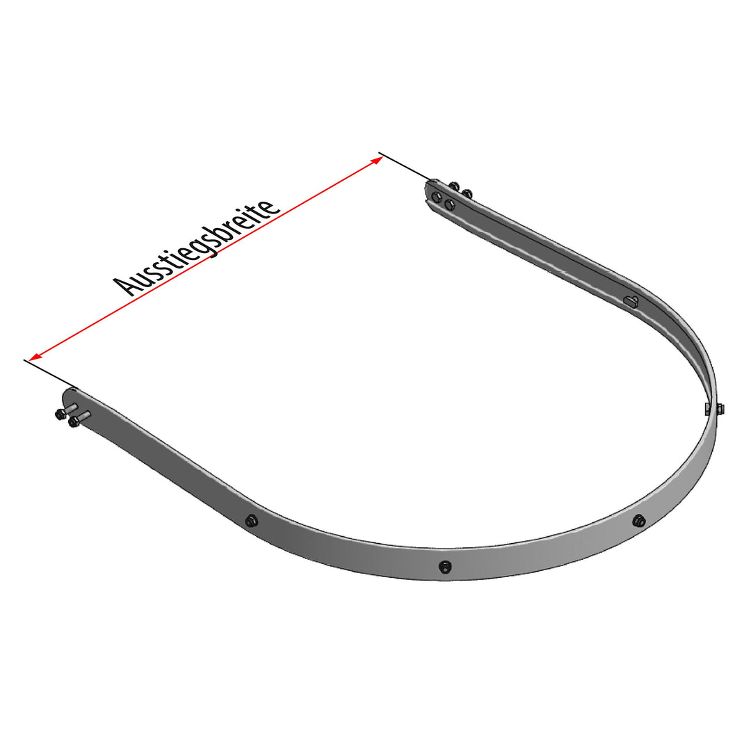 Hymer Rückenschutzring für Ausstieg breit (Ausstiegsbreite 700 mm), Aluminium