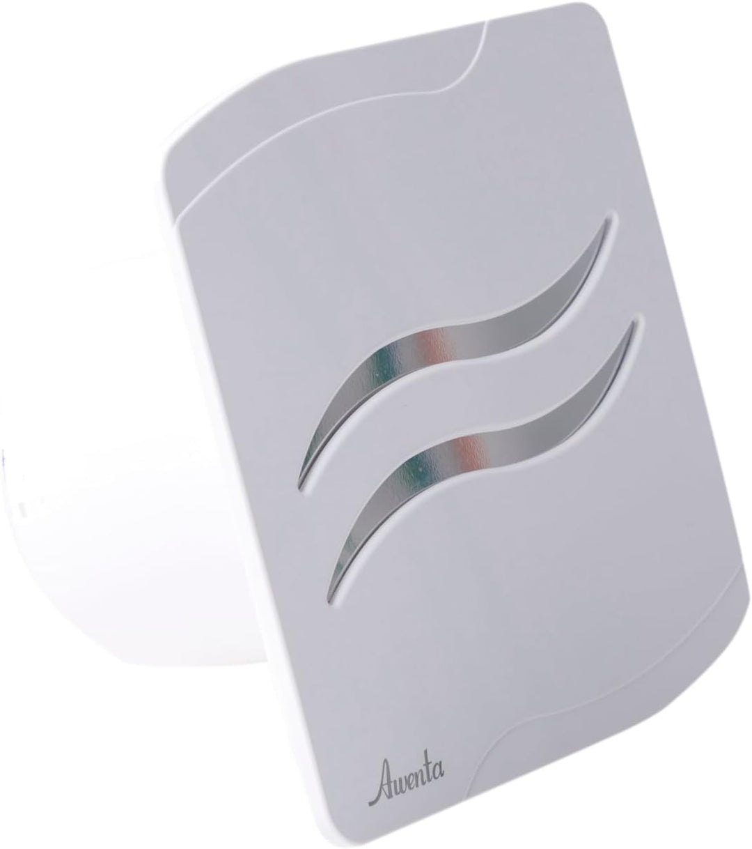 Awenta Kleinraumventilator Wandventilator System Silent S-Line Weiss 100 H mit Nachlauf & Hygrostat
