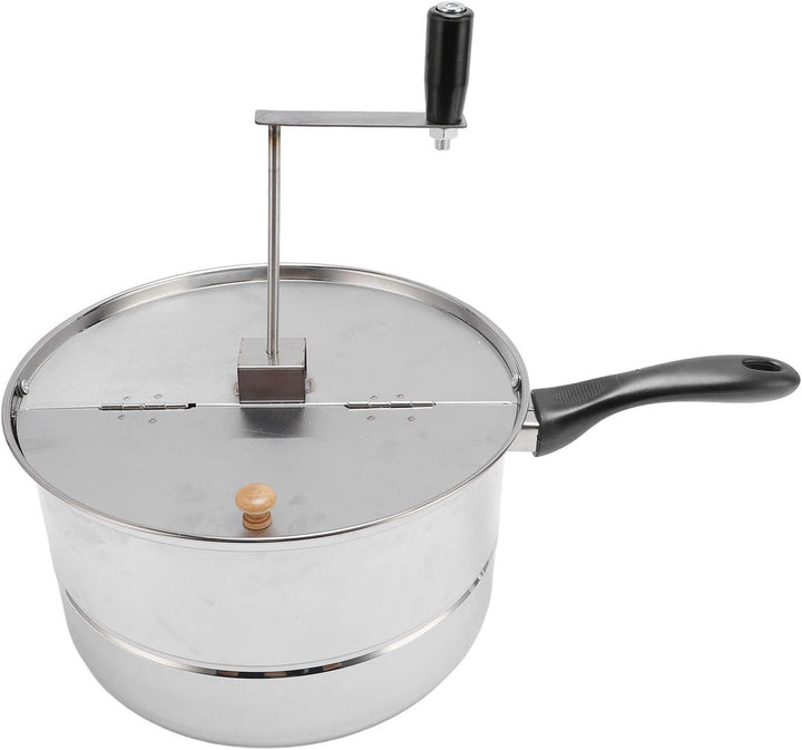 Koper Popcorn Popper, Edelstahl -Popcornhersteller mit Handkurbel, Popcorn -Topf für Gas, Herd, Indu