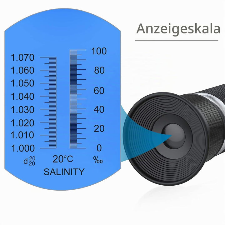 AUTOUTLET Salzgehalt Refraktometer Mit Automatischer Temperaturausgleichung, Hydrometer 0-100 PPT &